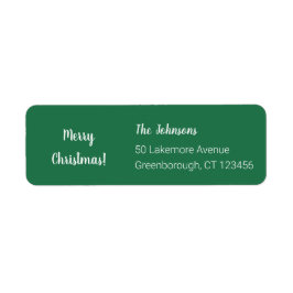 Moderne grüne frohe Weihnachtsfeier Rücksendeadres