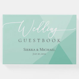Moderne, grüne Geometrie Gästebuch