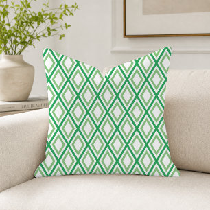 Moderne grüne geometrische Muster-Wurfkissen Kissen