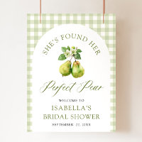 Moderne grüne Gingham Perfect Pear Brautparty