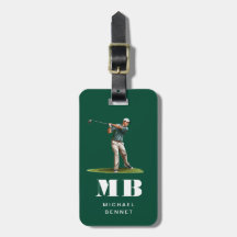 Moderne grüne Golfer-Sport-Monogramm