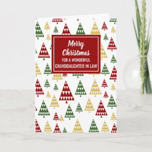 Moderne grüne Grandtochter im Gesetz Weihnachten Karte