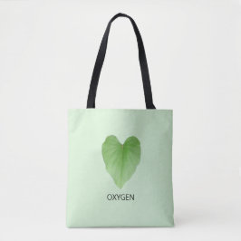 Moderne grüne Herzform Pflanzenblatt Tasche