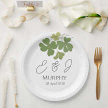 Moderne grüne Irische Leaf Clover Wedding