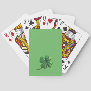 Moderne Grüne Irische Shamrock Spielkarten