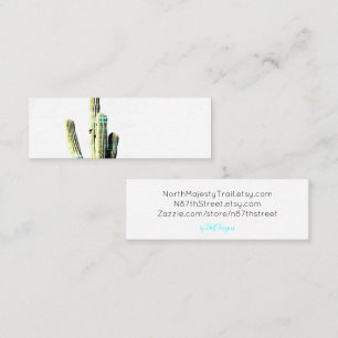Moderne grüne Kaktus Abstraktes Foto Kunst Mini Visitenkarte