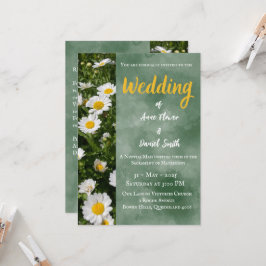 Moderne grüne katholische Hochzeitseinladung Einladung