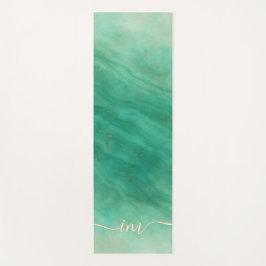 Moderne grüne Marmormatte Abstrakt Yoga Mat mit In Yogamatte