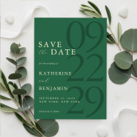 Moderne grüne minimalistische Hochzeit