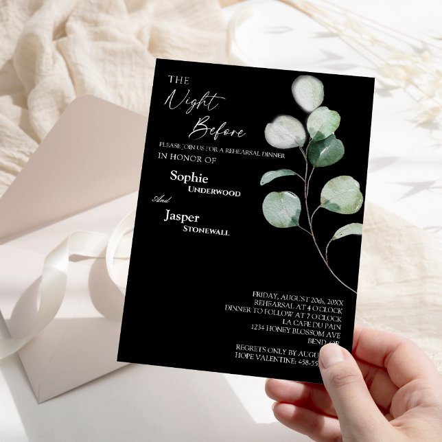 Moderne grüne Schwarze Nacht vor Probe Einladung (Von Creator hochgeladen)