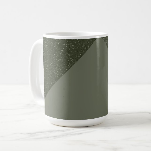 Moderne grüne Split Textur Tasse (Vorderseite Links)