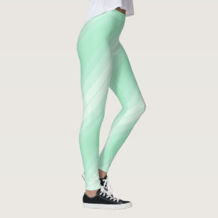 Moderne, grüne Streifen in modernem Design Leggings