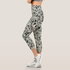 Moderne grüne Terrazzo Capri Leggings