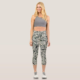 Moderne grüne Terrazzo Capri Leggings