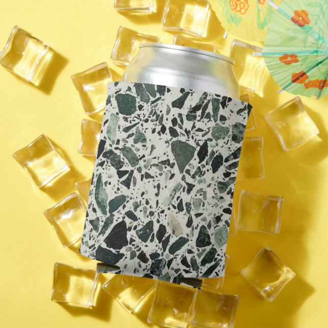 Moderne grüne Terrazzo Dosenkühler (In Situ Sommer)