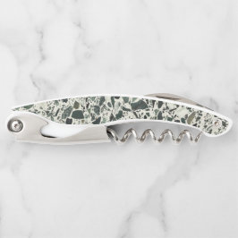 Moderne grüne Terrazzo Kellnermesser