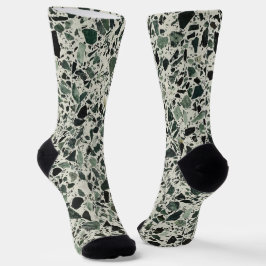 Moderne grüne Terrazzo Socken