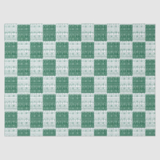 Moderne grüne und weiße Mudcloth - afrikanisch ins Seidenpapier