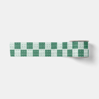 Moderne grüne und weiße Mudcloth afrikanisch inspi Satinband