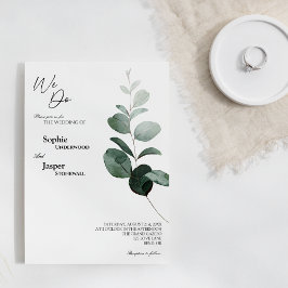 Moderne grüne Weiß wir Hochzeitsfeier einladen Einladung