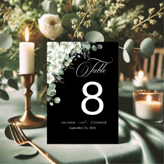 Moderne Grünen Hochzeit Tischnummer
