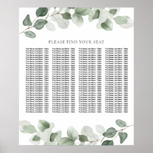 Moderne Grünfläche Hochzeitskarte Poster