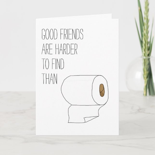 Moderne gute Freunde soziale Distanzierung Typogra Karte (Vorderseite)
