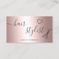 Moderne Haar stylistische Rose Gold Metallschere