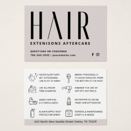 Moderne Haarbilderungen Aftercare Business Card