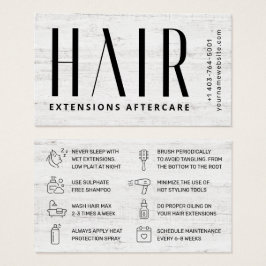 Moderne Haarbilderungen Aftercare Business Card
