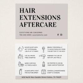 Moderne Haarbilderungen Aftercare Business Card