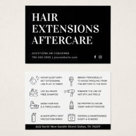 Moderne Haarbilderungen Aftercare Business Card