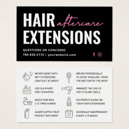 Moderne Haarbilderungen Aftercare Business Card