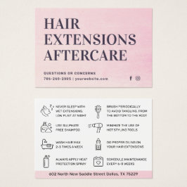 Moderne Haarbilderungen Aftercare Business Card