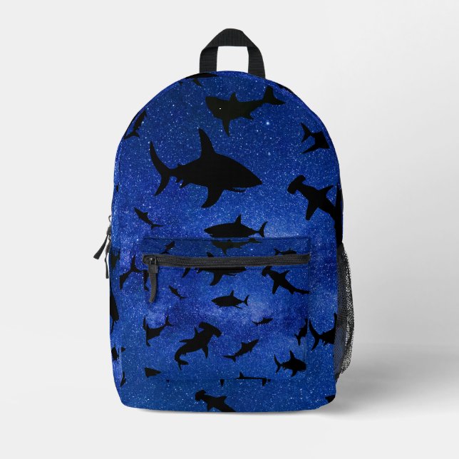 Moderne Hai Gradienten Kosmos Weltraum Galaxie Jun Bedruckter Rucksack (Vorderseite)