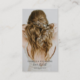 Moderne Hair Stylist Foto Business Card Visitenkarte