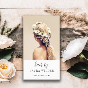 Moderne Hair Stylist Foto Business Card Visitenkarte