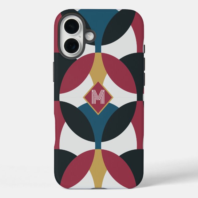 Moderne Halbmonde iPhone 16 Plus Hülle (Rückseite)