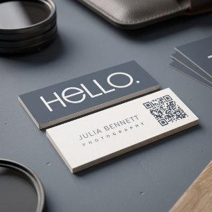 Moderne "Hallo"-Typografie-Design Mini Visitenkarte