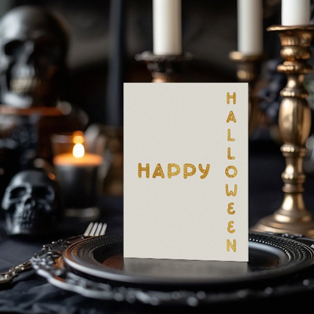 Moderne Halloween Foil Card Folien Feiertagskarte (Von Creator hochgeladen)
