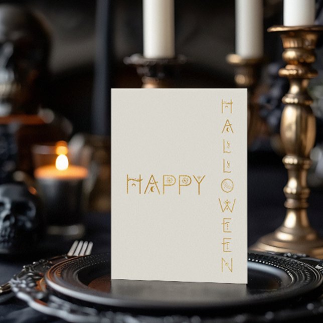 Moderne Halloween Foil Card Folien Feiertagskarte (Von Creator hochgeladen)