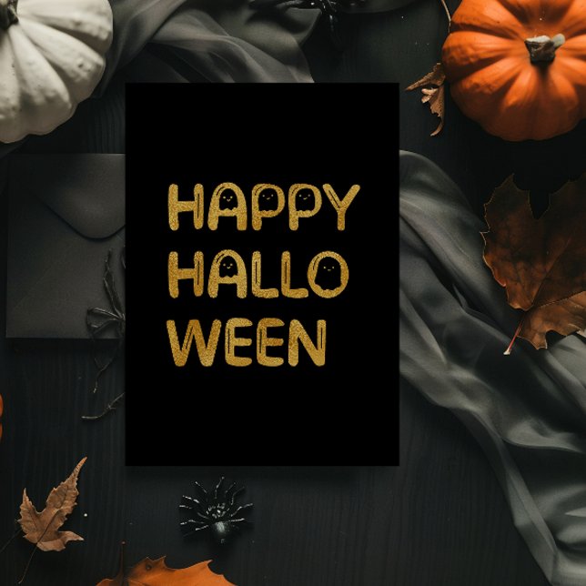 Moderne Halloween Foil Card Folien Feiertagskarte (Von Creator hochgeladen)