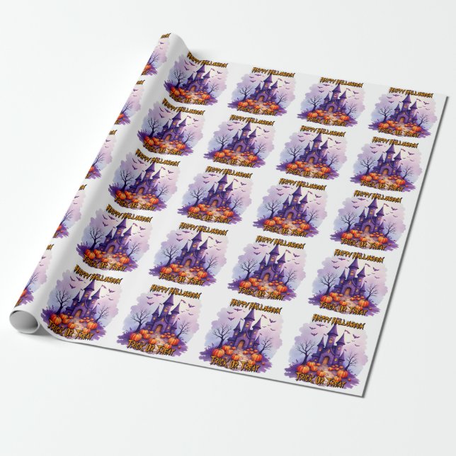 Moderne Halloween Gruselige Süße Sammlung Geschenkpapier (Ungerollt)