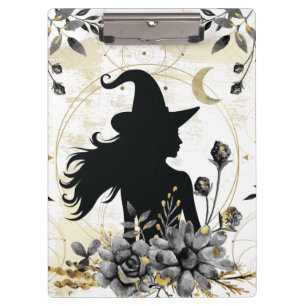 Moderne Halloween Hexe 3 Klemmbrett