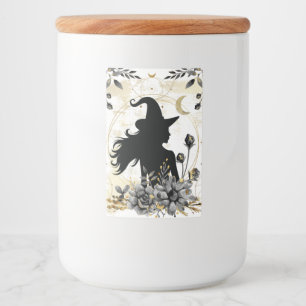 Moderne Halloween Hexe 3 Lebensmitteletikett