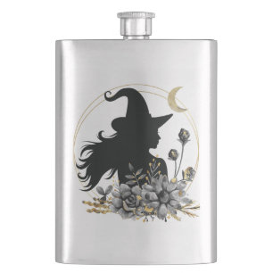 Moderne Halloween Hexe Flachmann