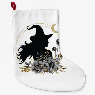 Moderne Halloween Hexe Großer Weihnachtsstrumpf