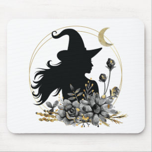 Moderne Halloween Hexe Mousepad