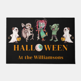 Moderne Halloween-Schwarz Fußmatte