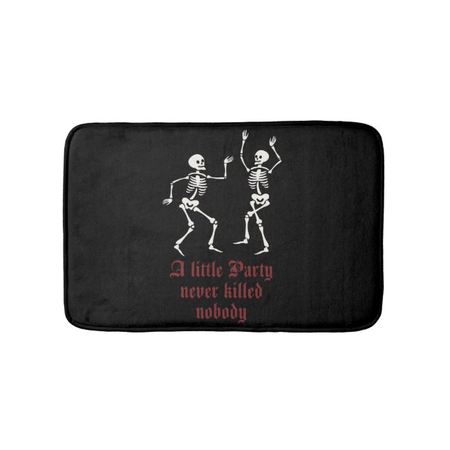 Moderne Halloween-Skelette Badematte (Vorderseite)